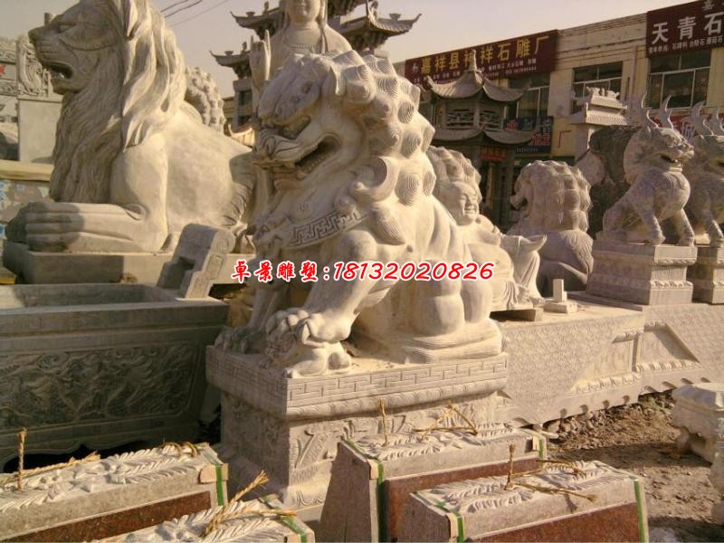 石雕仿真北京狮 