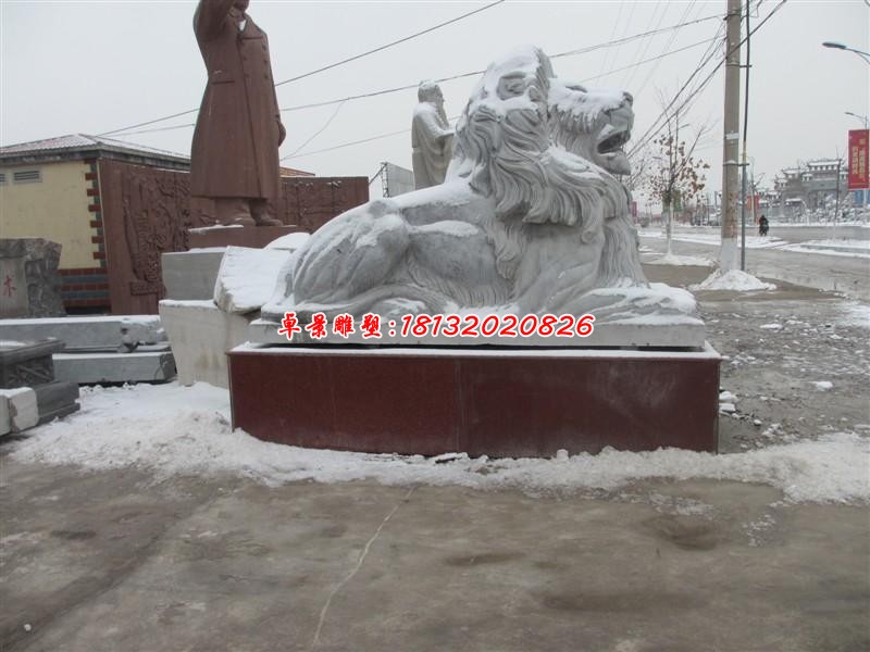 大理石仿真西洋狮子