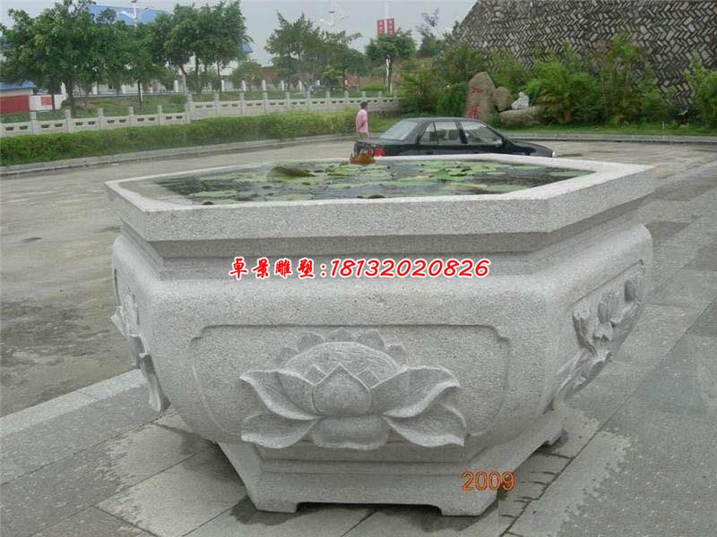 石雕广场异形景观花盆