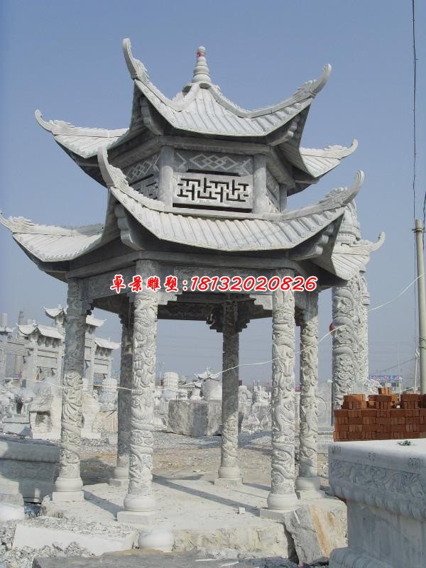 石雕凉亭雕塑