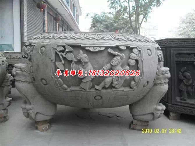 石雕景观雕刻水缸