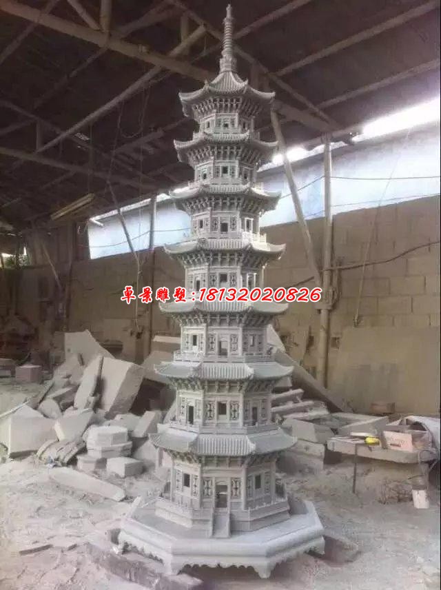 石雕寺庙雷峰塔