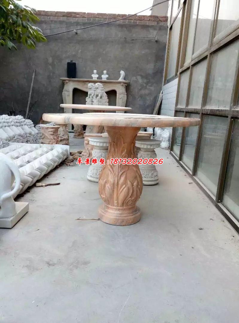 石雕小区休闲石桌