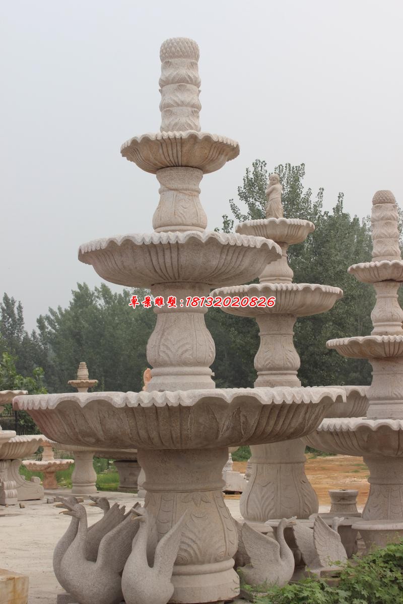 大理石双层景观喷泉