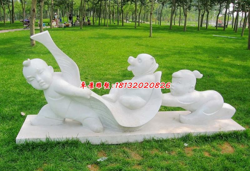 公园儿童人物石雕