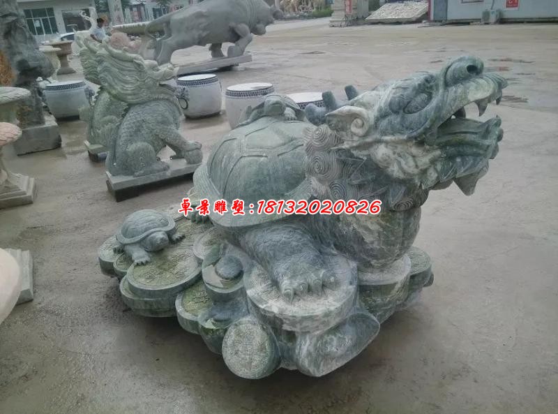 青石神兽龙龟雕塑