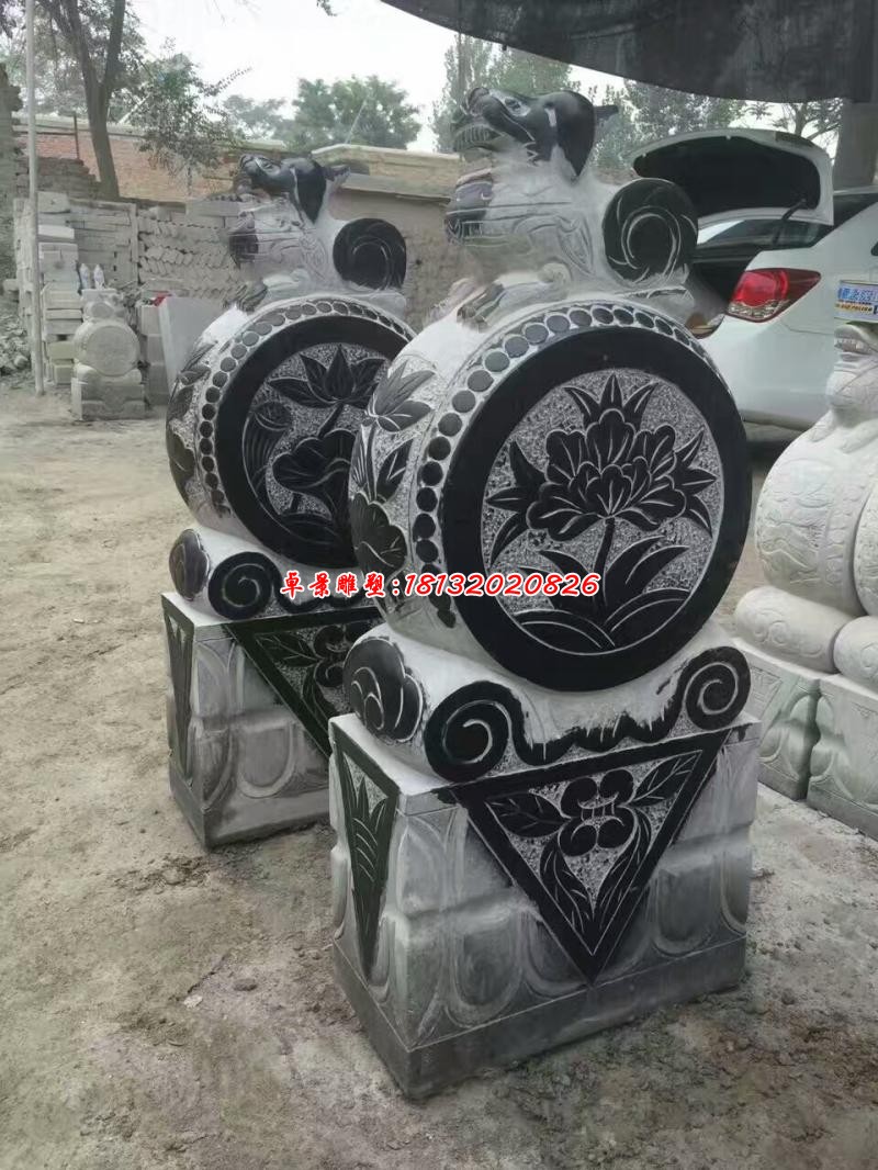 庭院景观门墩石雕