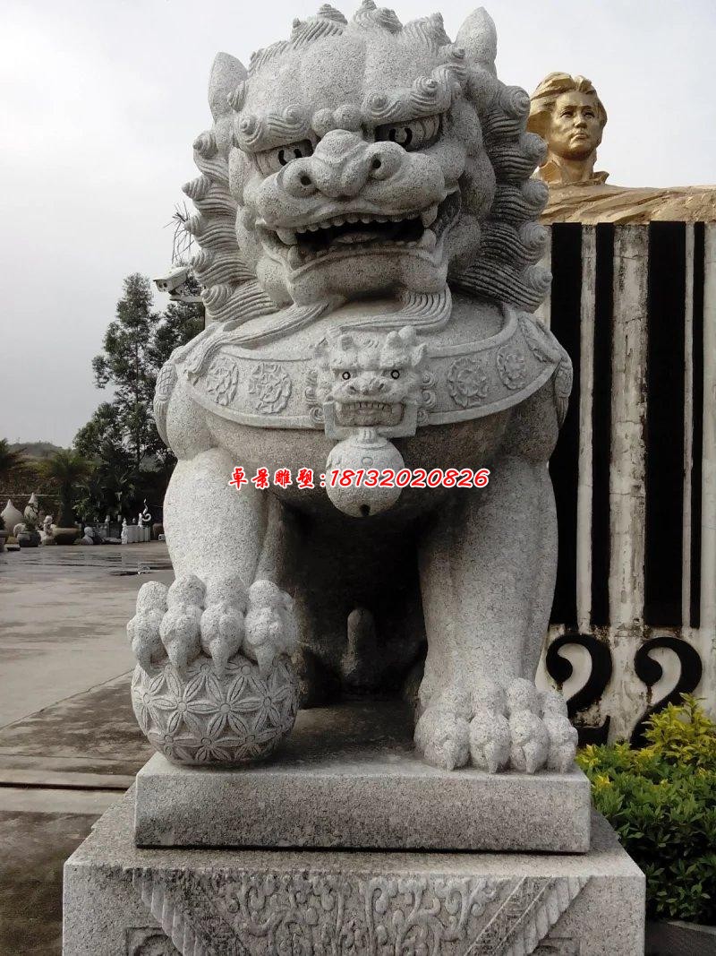 别墅景观狮子门墩