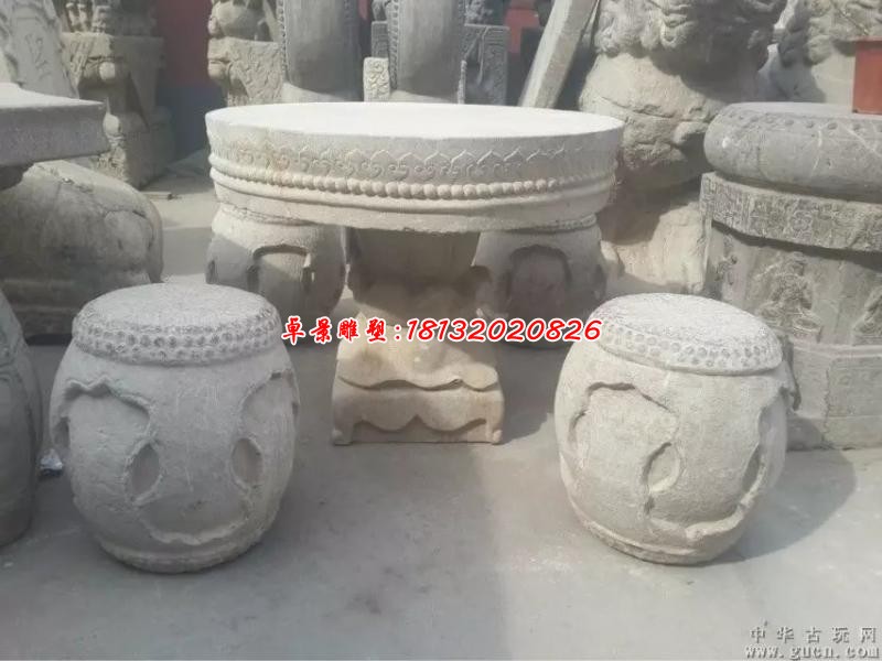 公园休息石桌凳