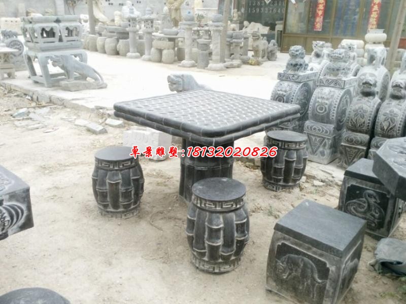 公园石桌石凳 
