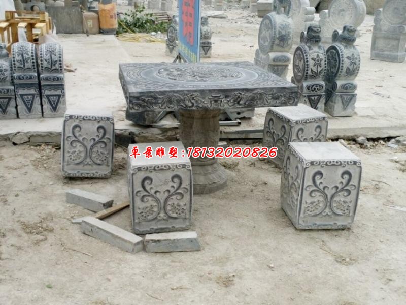 别墅景观石桌凳