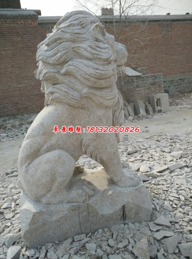 非洲狮子公园石雕 