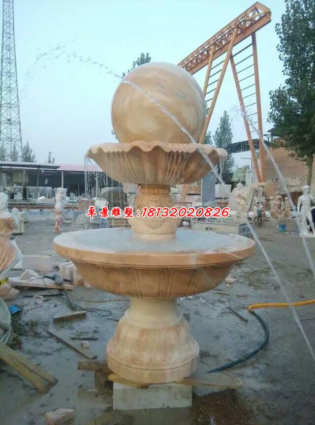 石雕音乐风水球