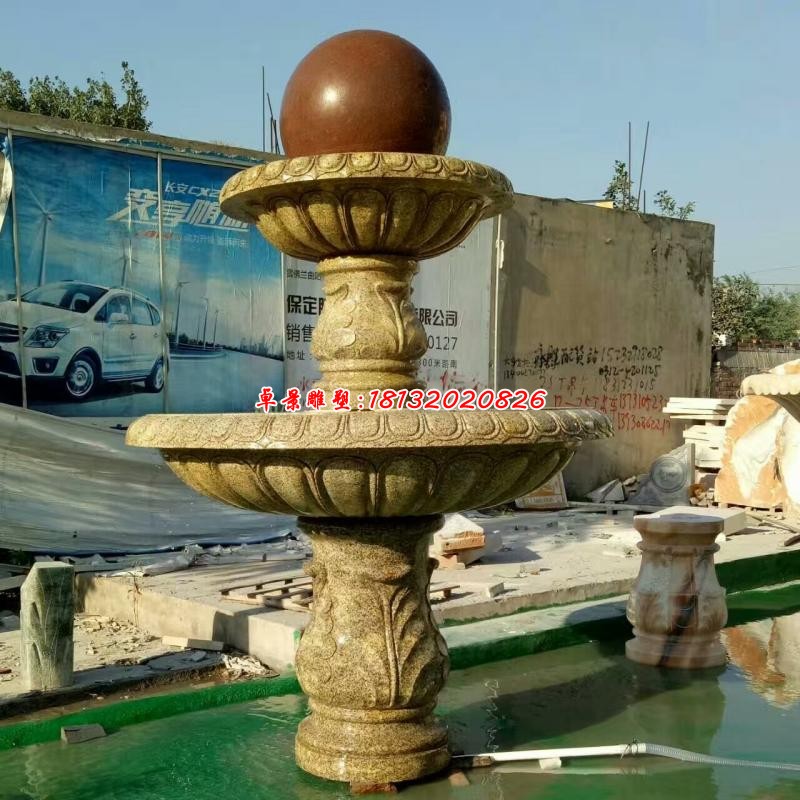 花岗岩风水球喷泉