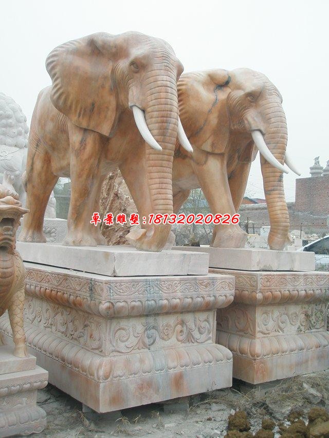 大象动物石雕