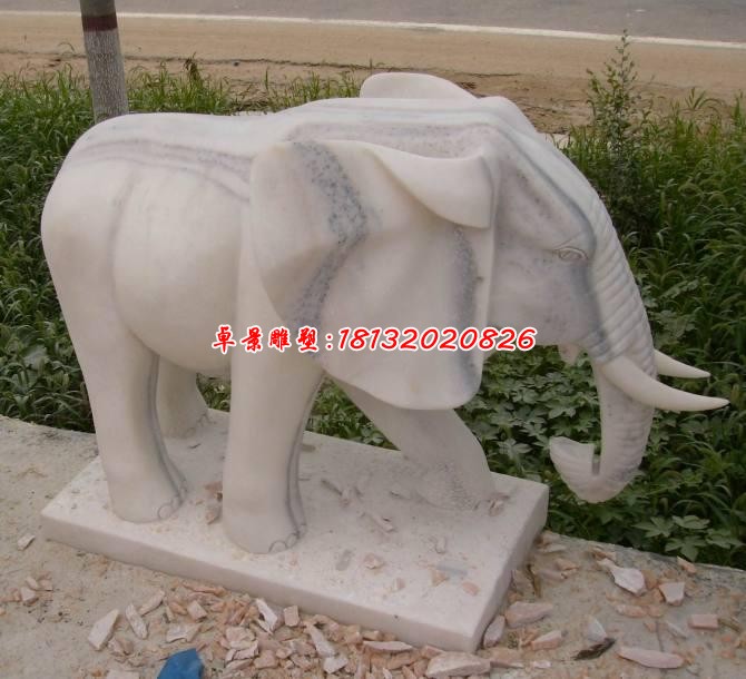 大象公园动物雕塑