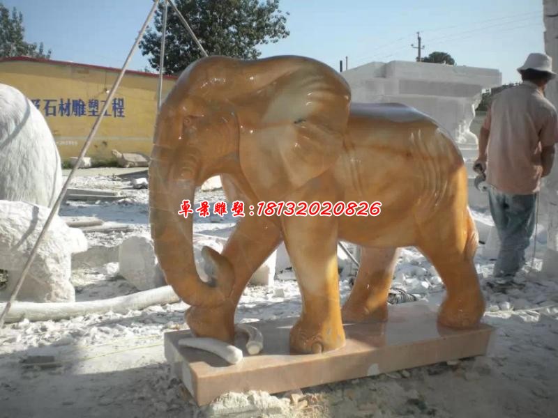 石雕园林招财大象