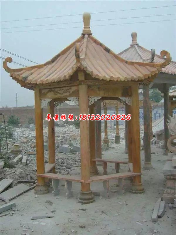 石雕单层景观凉亭