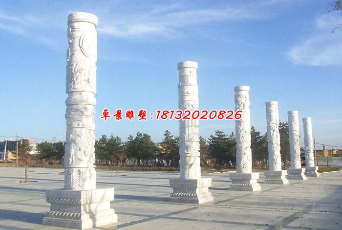 广场龙柱景观石雕