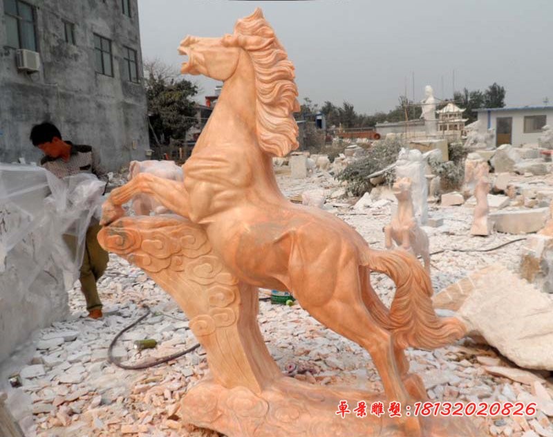 腾云飞马石雕 广场石雕马 