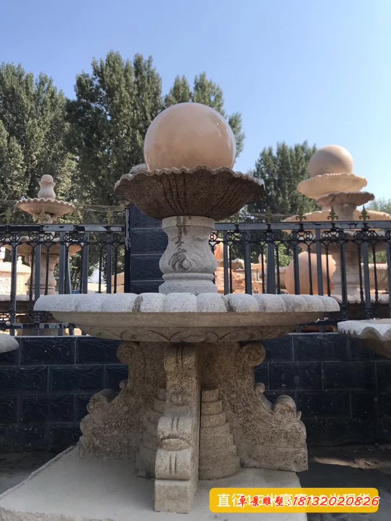 园林大理石风水球喷泉 