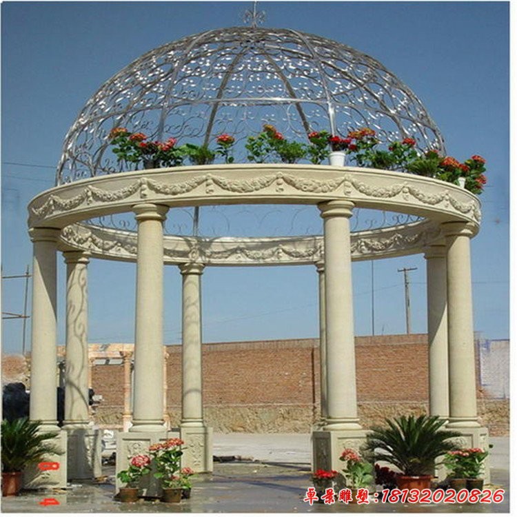 圆顶凉亭石雕，欧式凉亭雕塑