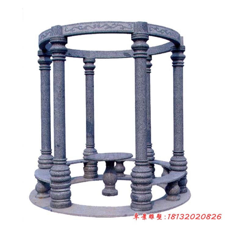 大理石欧式凉亭 别墅石雕凉亭