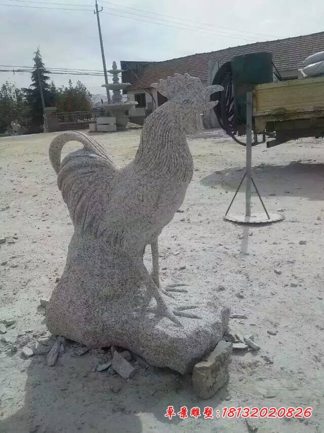 大理石十二生肖雕塑，公园动物石雕 (4)