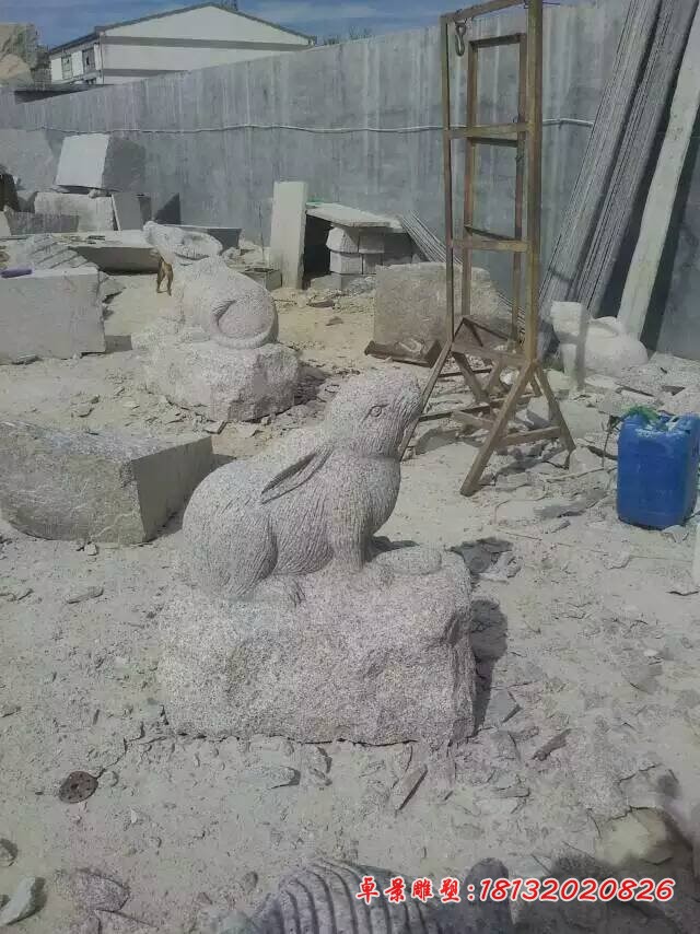 大理石十二生肖雕塑，公园动物石雕