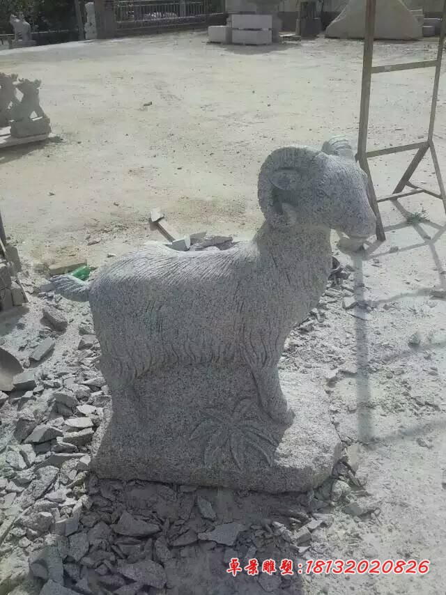 大理石十二生肖雕塑，公园动物石雕 (6)