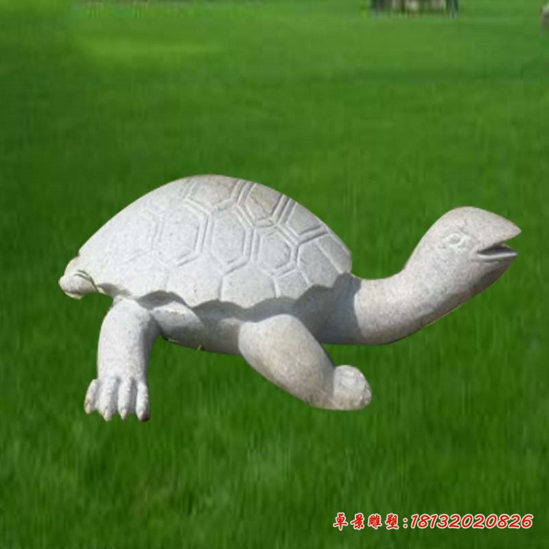 大理石乌龟雕塑，公园动物石雕
