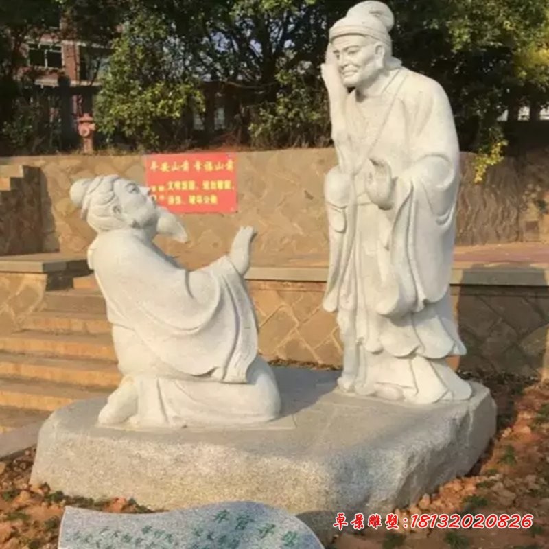 二十四孝古代人物石雕，公园大理石人物雕塑