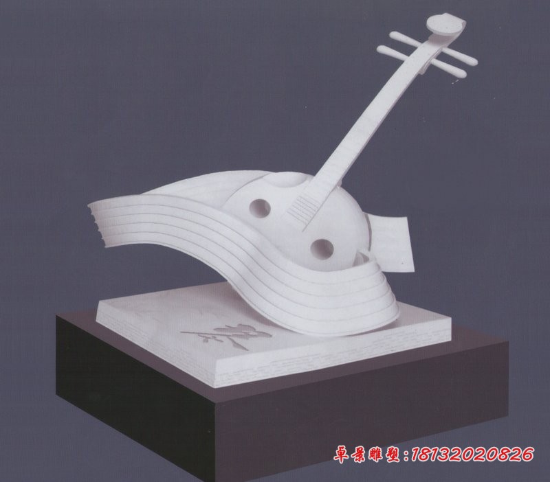 汉白玉抽象琴棋书画雕塑园林景观石雕