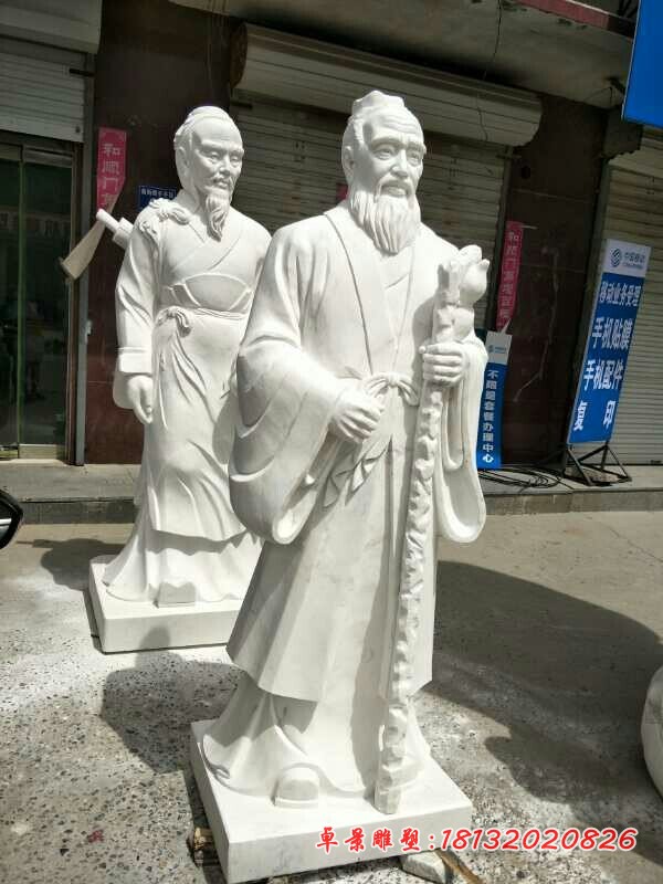 汉白玉华佗石雕，医院古代名医石雕