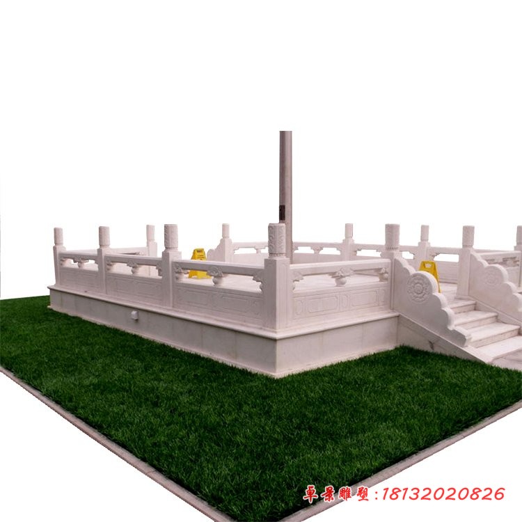 汉白玉升旗台 校园国旗台石雕