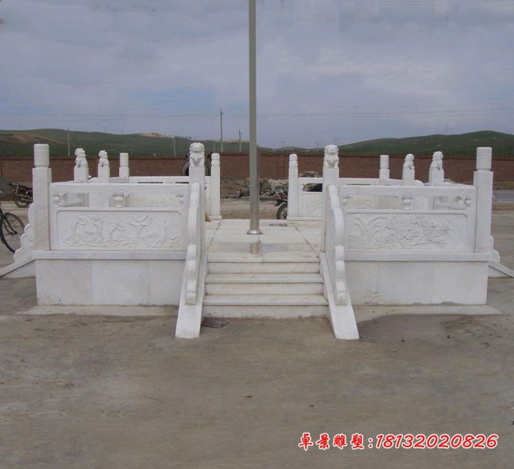 汉白玉升旗台石雕企业国旗台雕塑