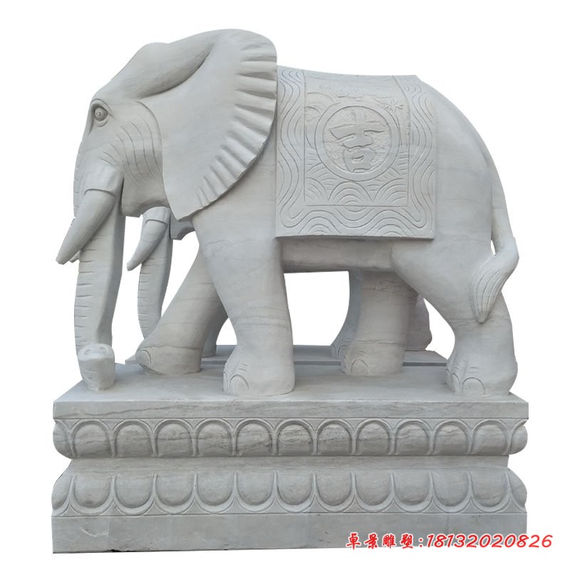 门口镇宅大象石雕吉祥如意大象 