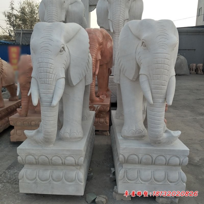 门口镇宅大象石雕吉祥如意大象 