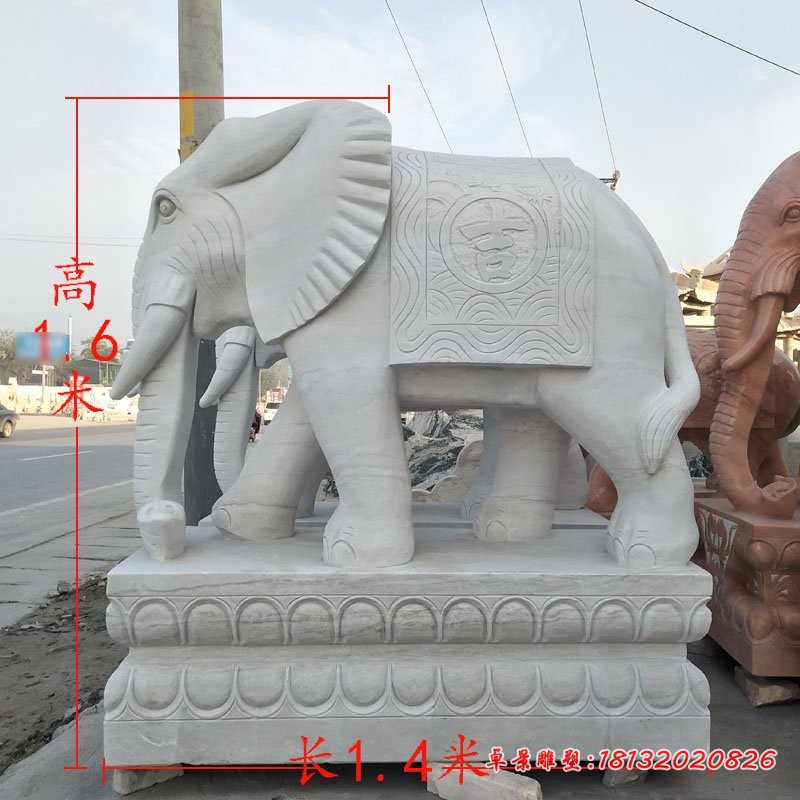 门口镇宅大象石雕吉祥如意大象