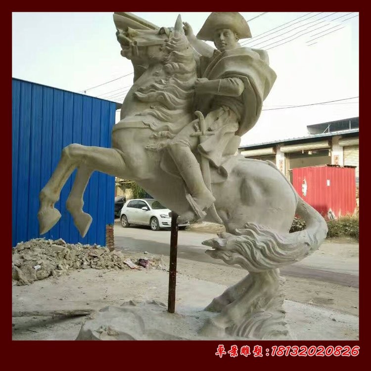 骑马的拿破仑石雕，西方名人石雕