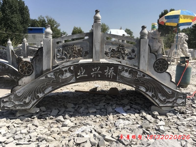青石仿古小桥石雕，石雕拱桥