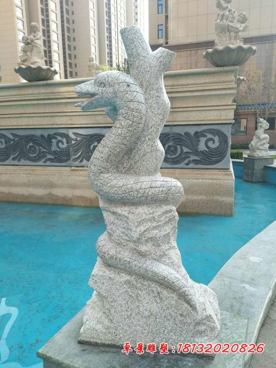 小区大理石十二生肖雕塑动物石雕 