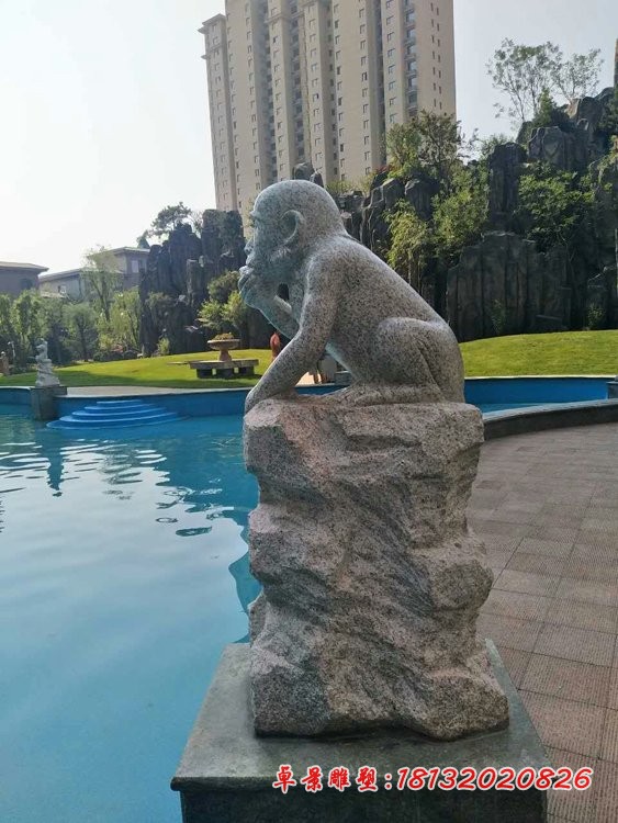 小区大理石十二生肖雕塑动物石雕