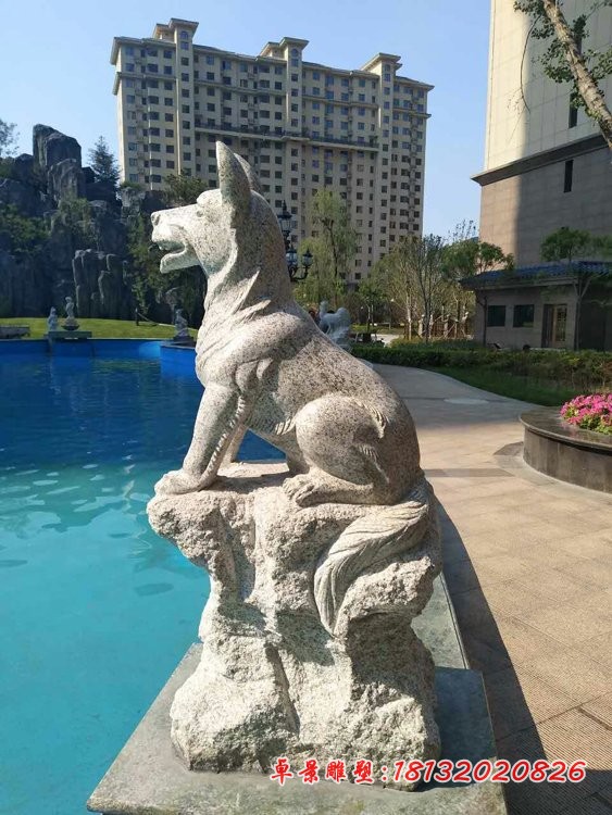 小区动物石雕大理石十二生肖雕塑