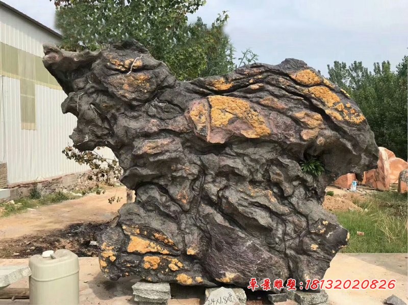小型假山石雕，别墅假山雕塑