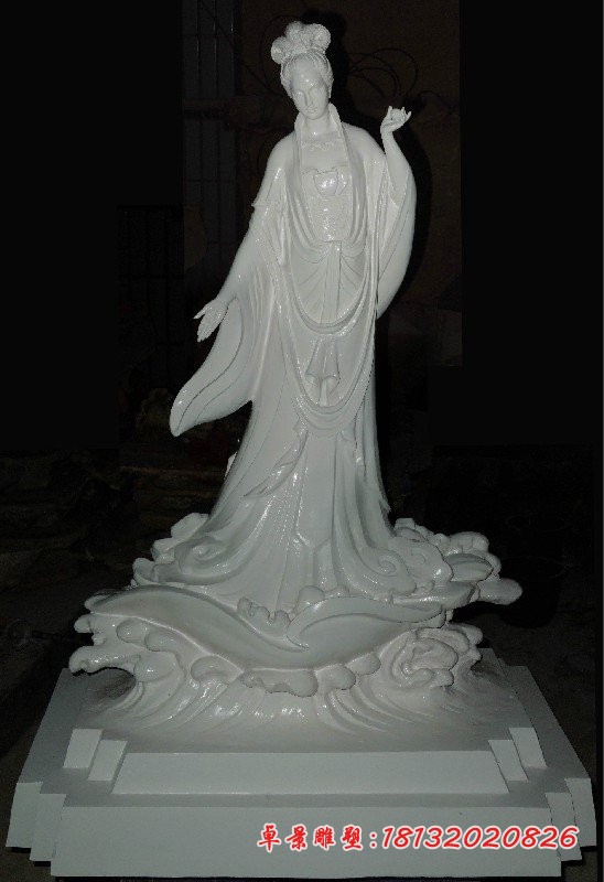 汉白玉仙女雕塑，古代人物石雕