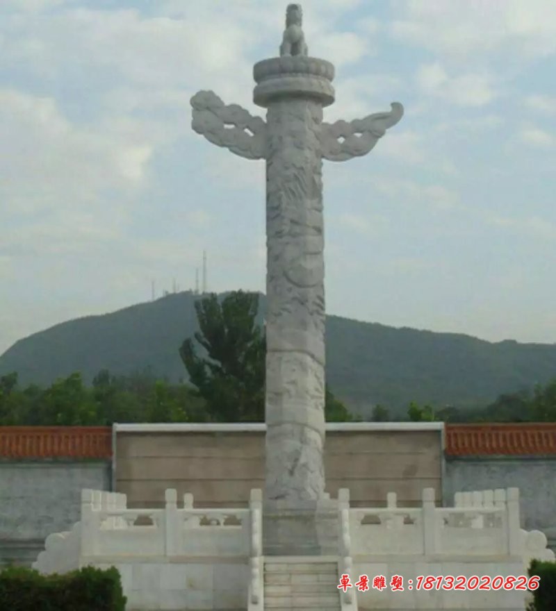 华表，石雕龙柱
