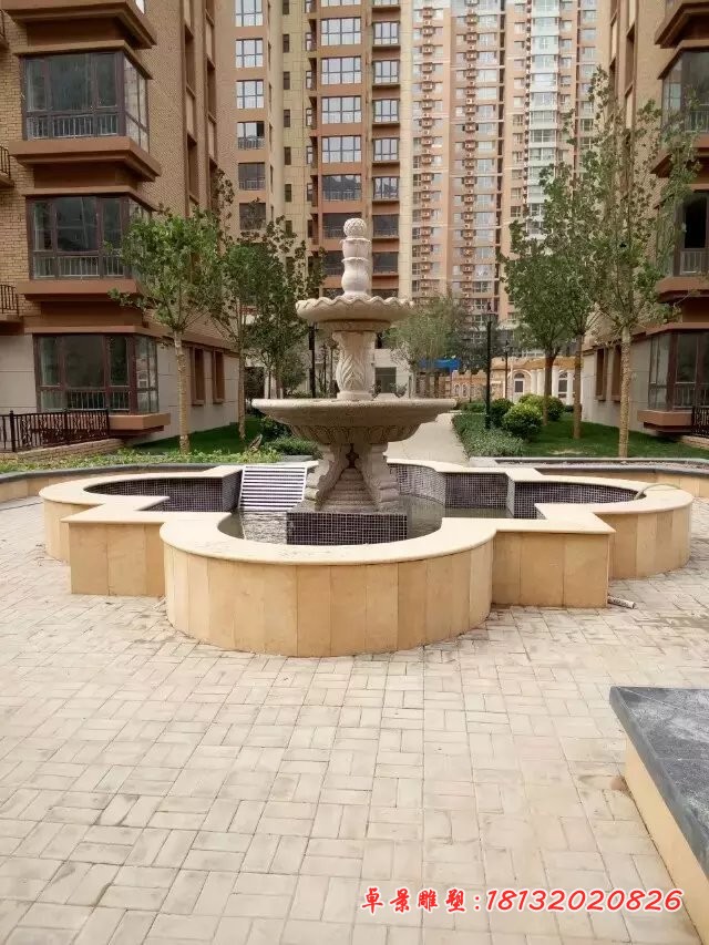 喷泉石雕，小区喷泉雕塑