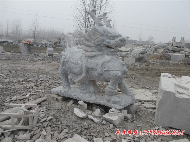 麒麟石雕，仿古麒麟石雕
