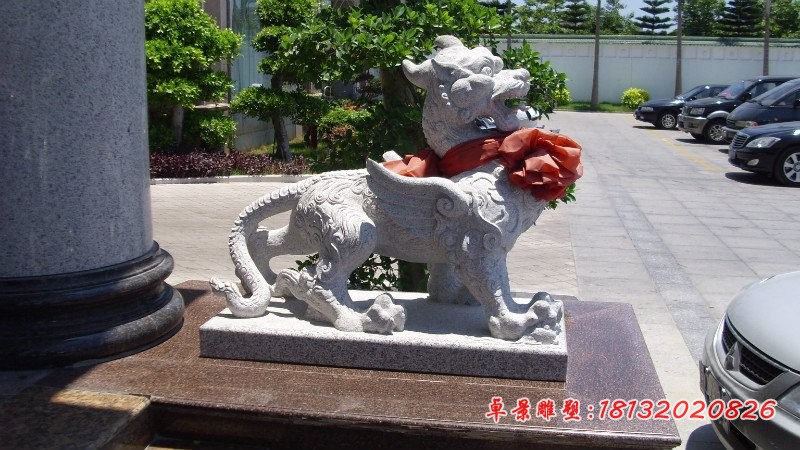 麒麟石雕，公司门口麒麟石雕 